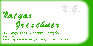 matyas greschner business card